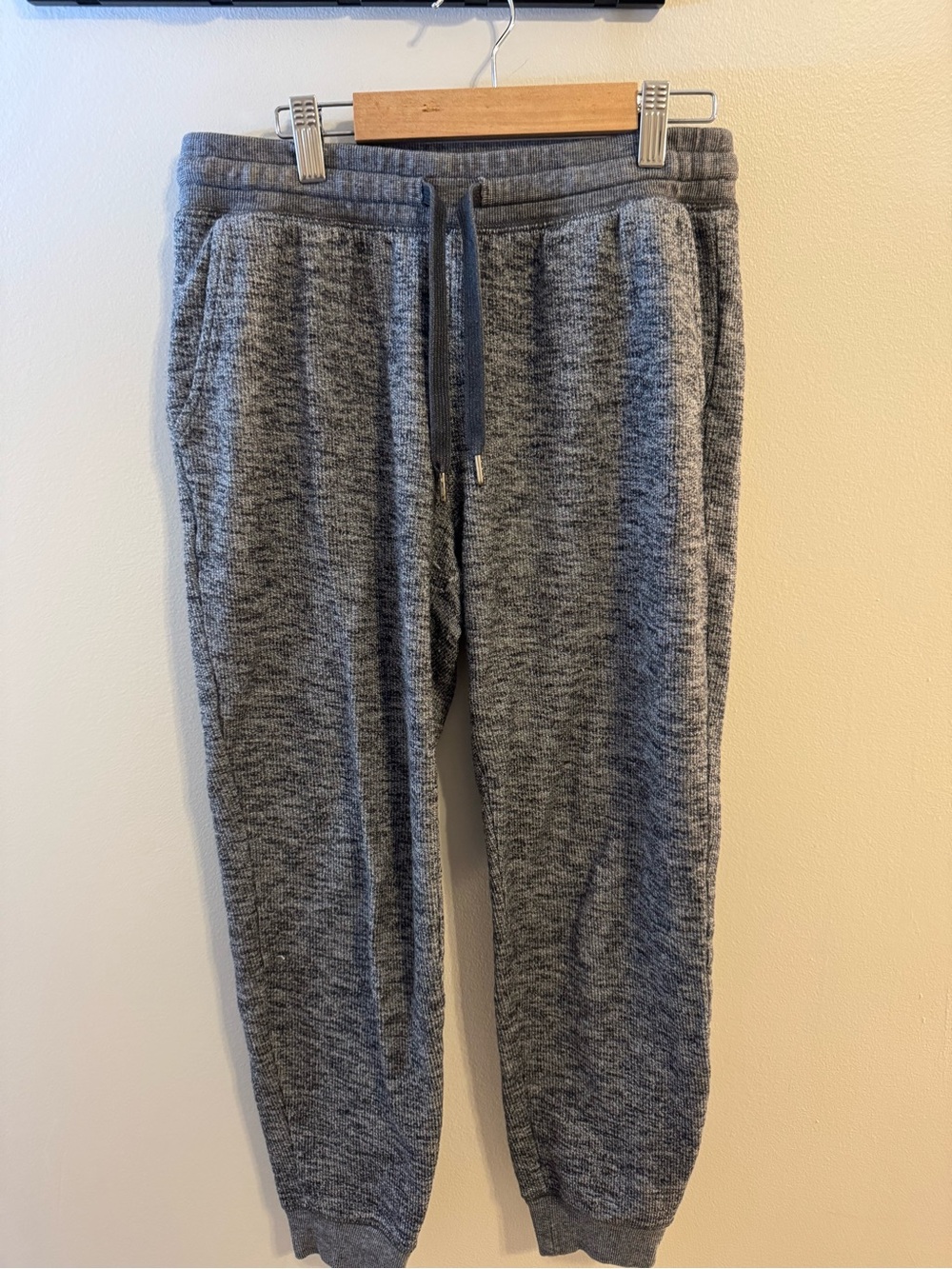 Womens Gray Knit Jogger Pants - Casual Comfort